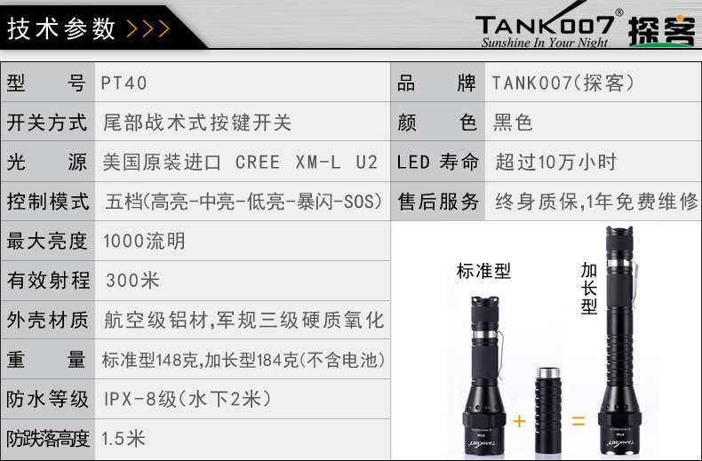 手電PT10，為戰術而生
